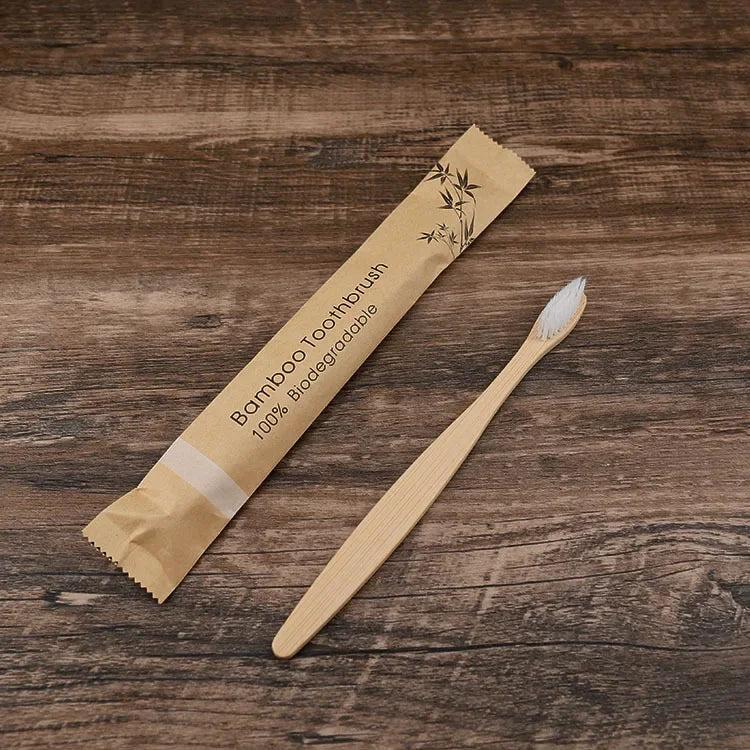 Natural Bamboo Toothbrush – Eco-Friendly Soft Bristle Oral Care (1 or 3 Pack)