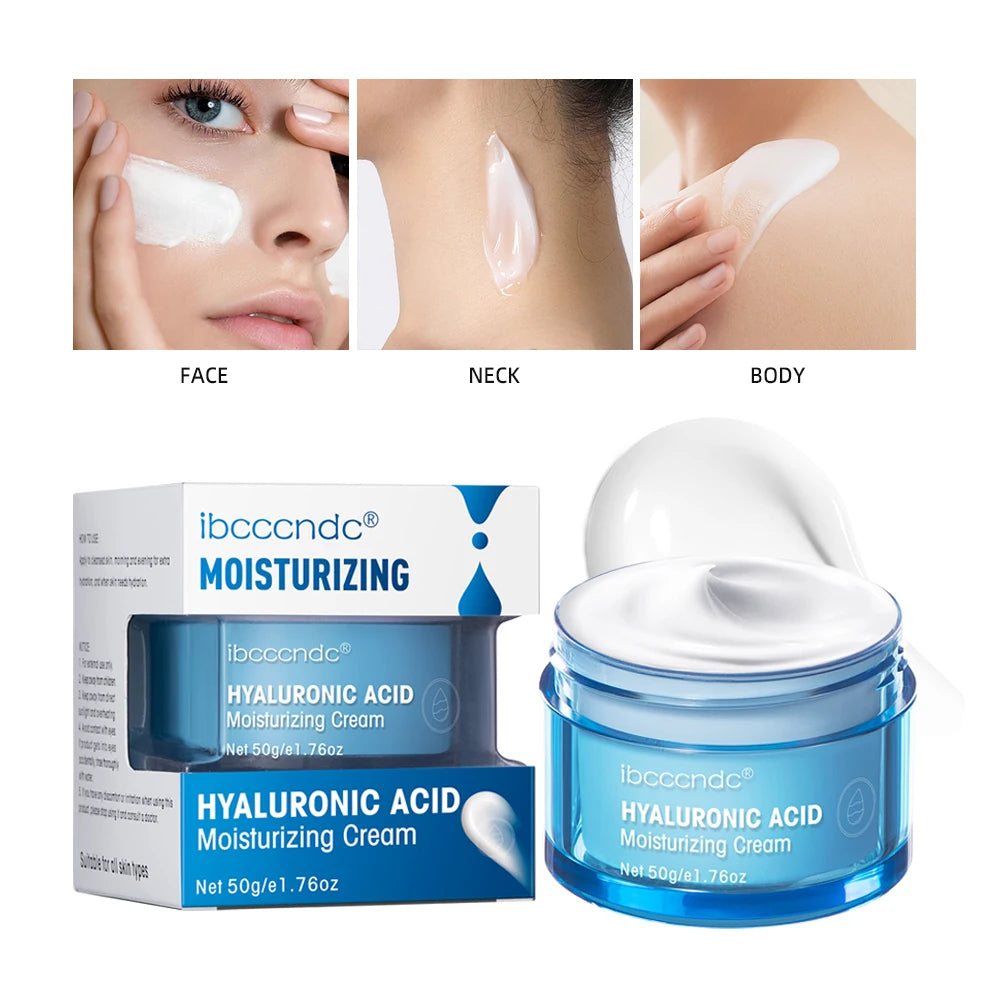 Hyaluronic Acid Hydro Boost Face Moisturizer – Oil-Free Water Gel or Cream for Dry Skin