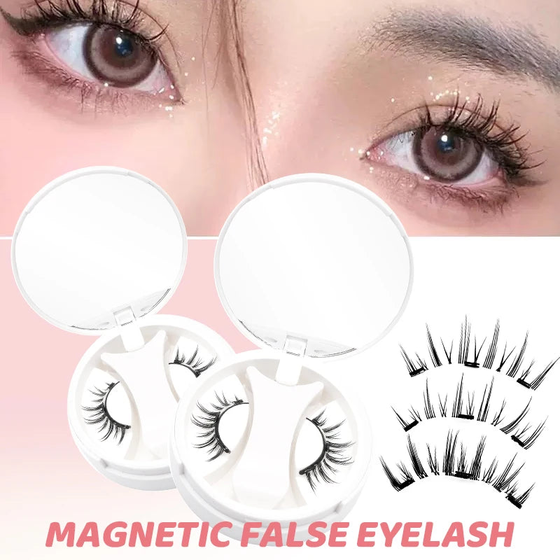 3D Magnetic Eyelashes Kit – Reusable No-Glue False Lashes with Applicator