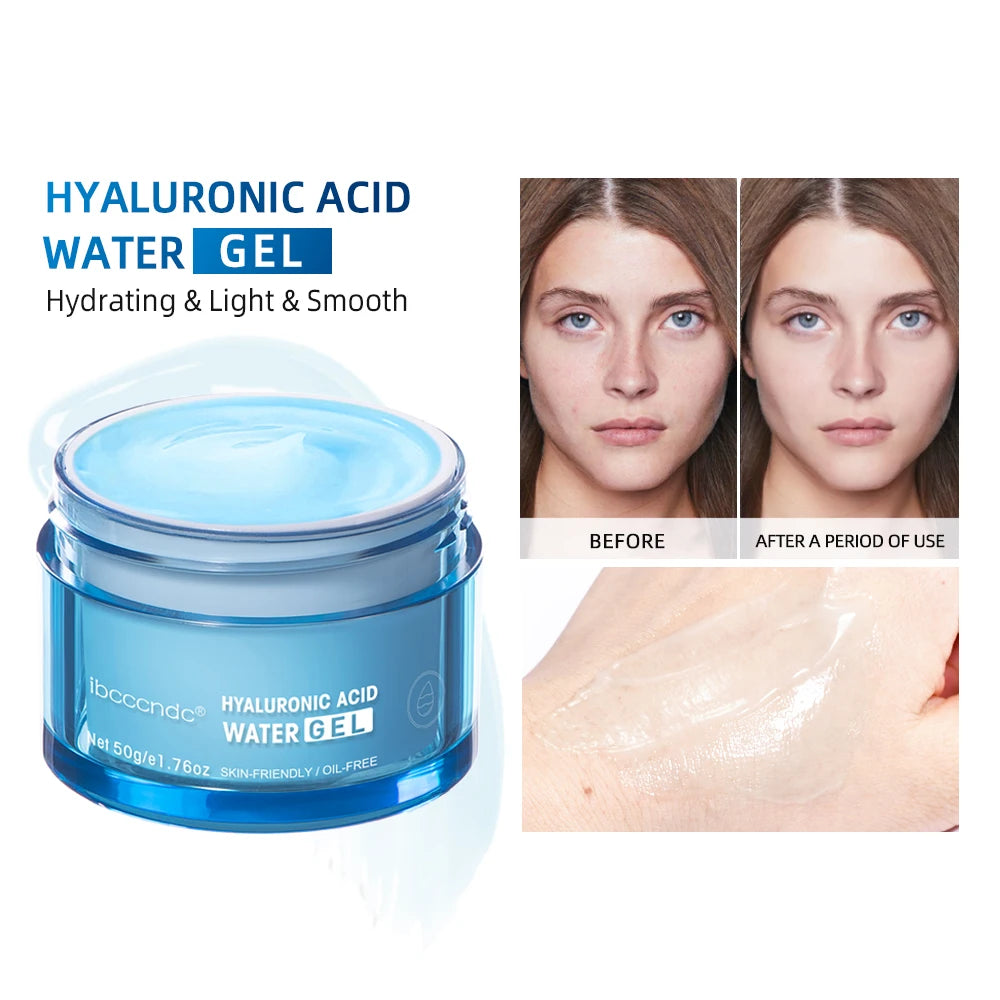 Hyaluronic Acid Hydro Boost Face Moisturizer – Oil-Free Water Gel or Cream for Dry Skin
