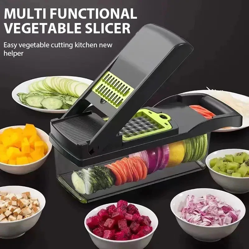 16-in-1 Mandoline Slicer & Vegetable Chopper — Multi-Function Food Slicer, Grater & Shredder for Kitchen