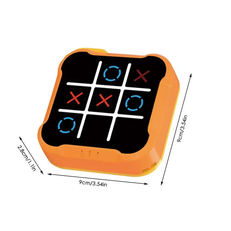 Electronic Tic-Tac-Toe Puzzle Game – Portable Montessori Strategy Toy for Kids & Adults