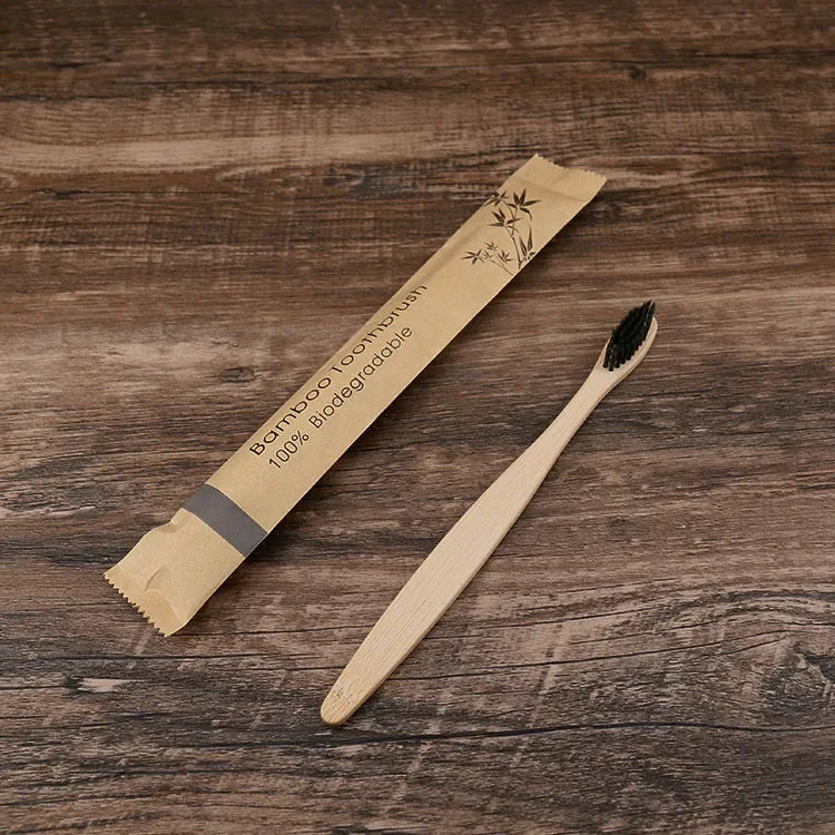 Natural Bamboo Toothbrush – Eco-Friendly Soft Bristle Oral Care (1 or 3 Pack)