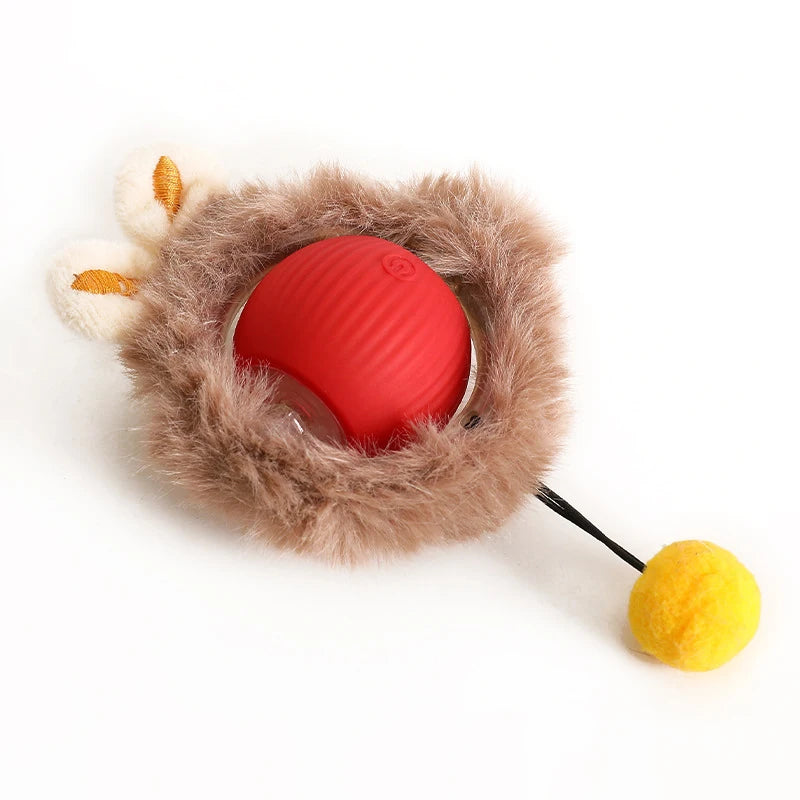 Smart Cat Toy – Rechargeable Rolling Ball with Mouse Tail