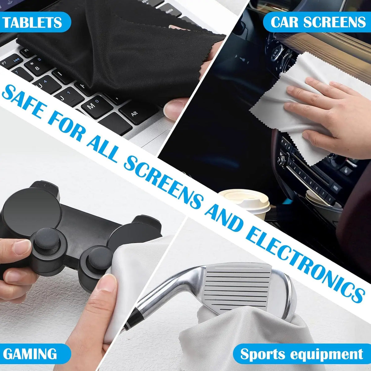 Microfiber Cleaning Cloths — Screen & Lens Wipes for Glasses, Phones, Laptops & Cameras