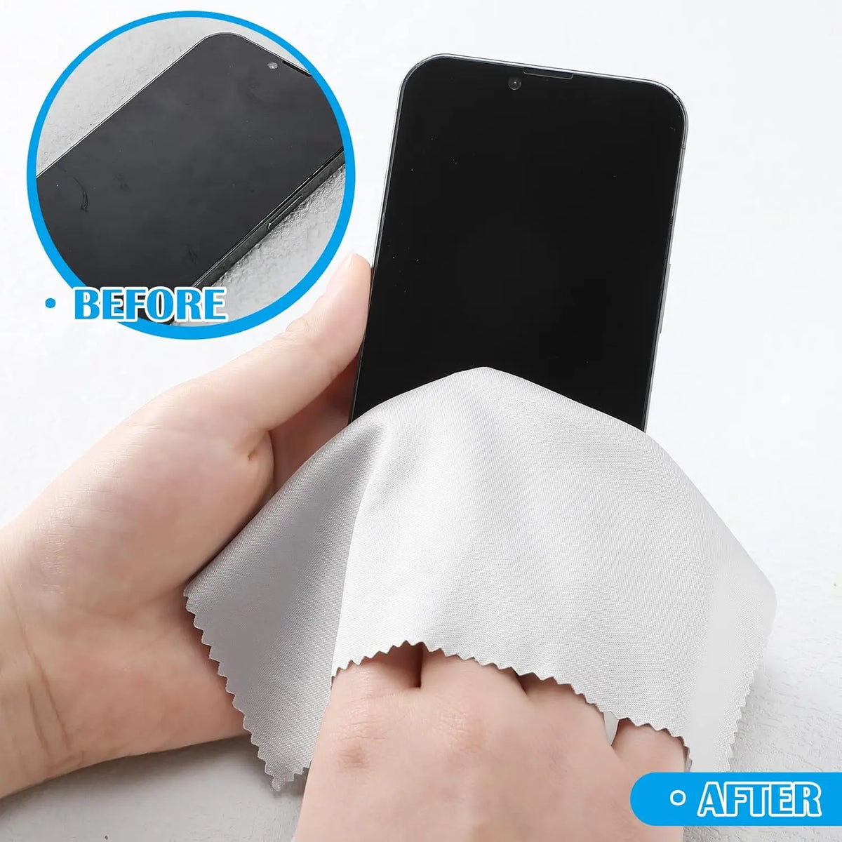 Microfiber Cleaning Cloths — Screen & Lens Wipes for Glasses, Phones, Laptops & Cameras