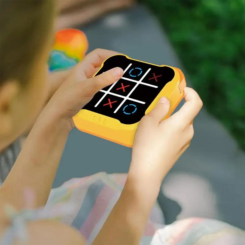 Electronic Tic-Tac-Toe Puzzle Game – Portable Montessori Strategy Toy for Kids & Adults
