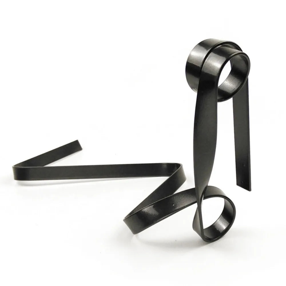 Floating Ribbon Wine Bottle Holder – Iron Suspended Rack for Table or Cabinet Display