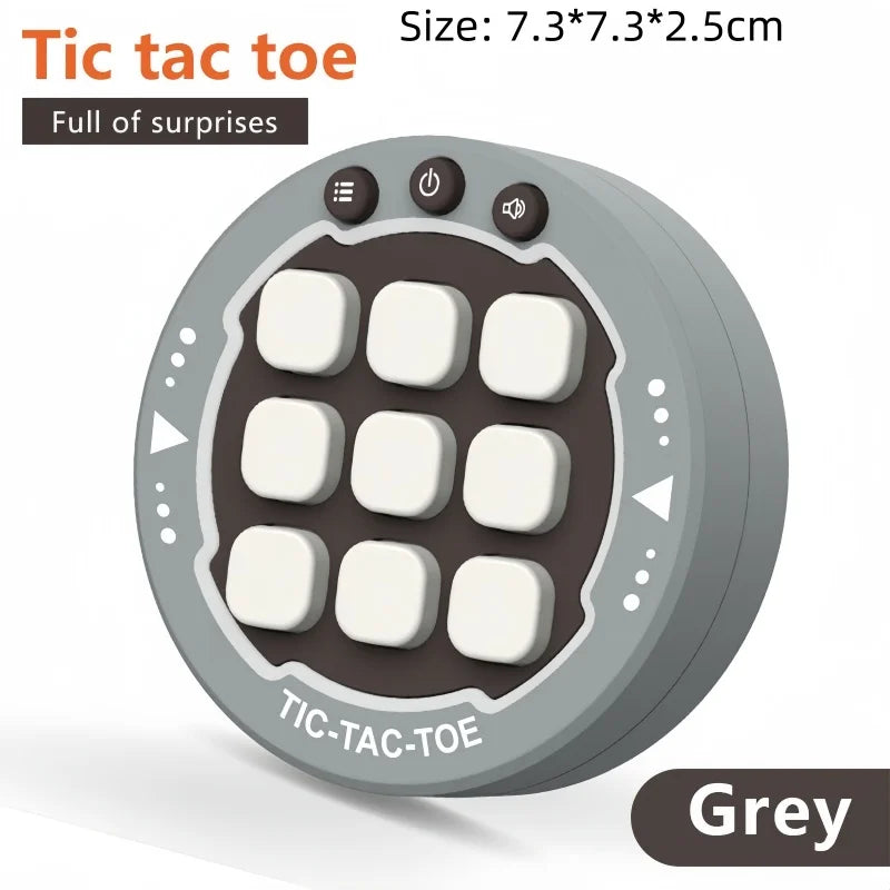 Electronic Tic-Tac-Toe Puzzle Game – Portable Montessori Strategy Toy for Kids & Adults