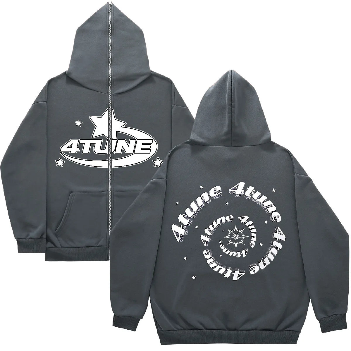 Star Letter Printed Hoodies