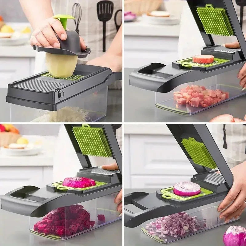 16-in-1 Mandoline Slicer & Vegetable Chopper — Multi-Function Food Slicer, Grater & Shredder for Kitchen