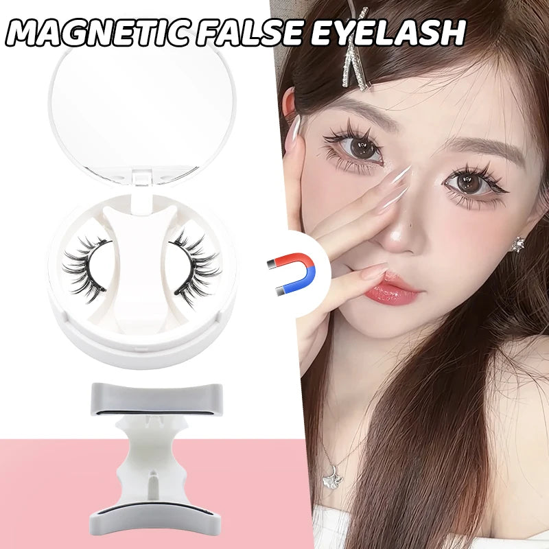 3D Magnetic Eyelashes Kit – Reusable No-Glue False Lashes with Applicator