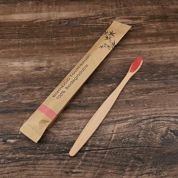 Natural Bamboo Toothbrush – Eco-Friendly Soft Bristle Oral Care (1 or 3 Pack)