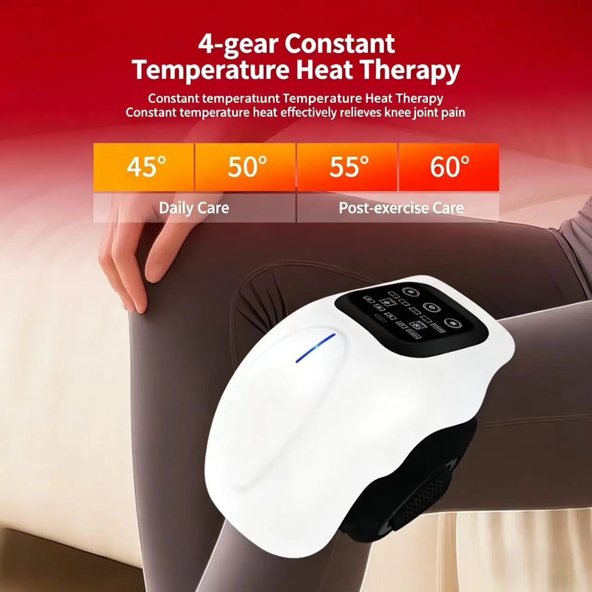 3-in-1 Cordless Knee Massager – Heat, Air Pressure & Vibration for Joint Pain Relief