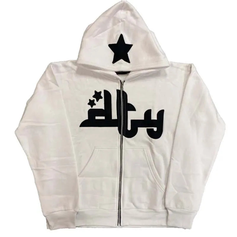 Star Letter Printed Hoodies