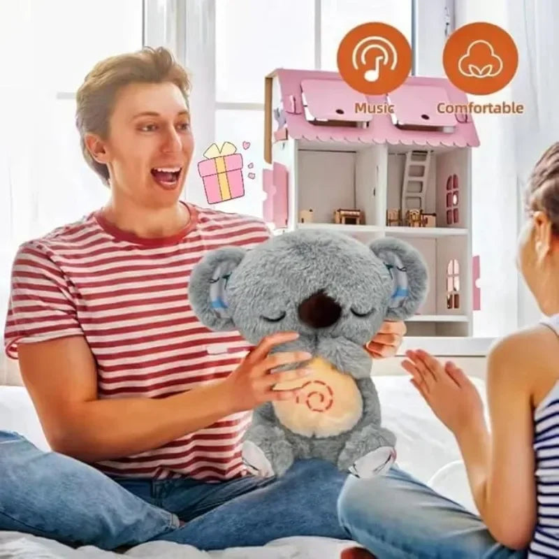 Breathing Koala Baby Sleep Soother – Plush Sound Machine with Music & Lights
