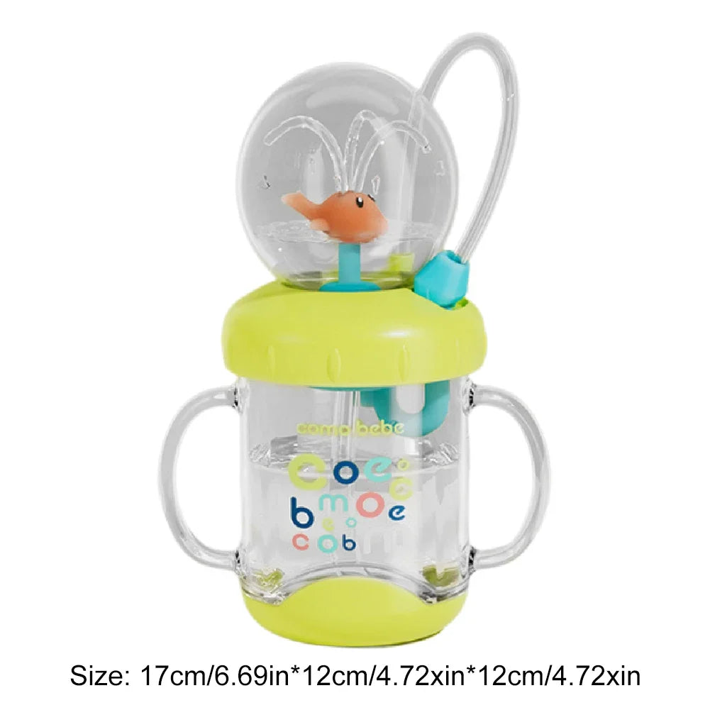 Whale Fountain Tumbler Leak Proof Drinking Cup With Whale Squirt Adjustable Straps For Kids Boys Girls