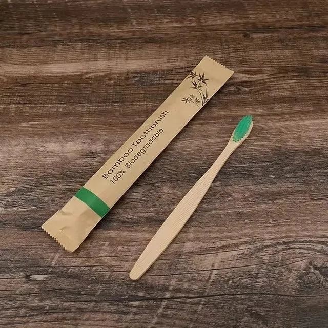 Natural Bamboo Toothbrush – Eco-Friendly Soft Bristle Oral Care (1 or 3 Pack)