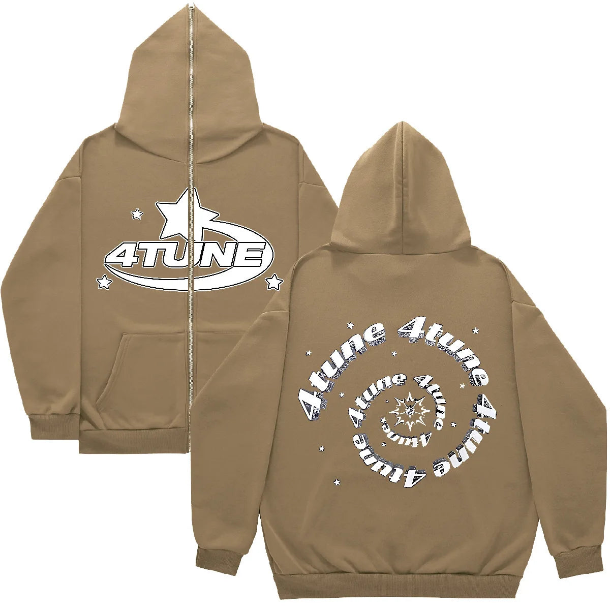 Star Letter Printed Hoodies