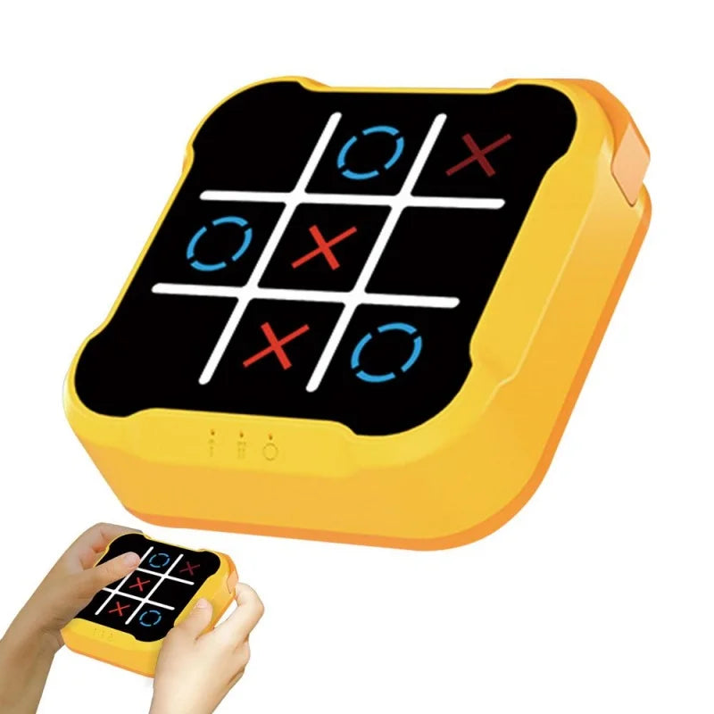 Electronic Tic-Tac-Toe Puzzle Game – Portable Montessori Strategy Toy for Kids & Adults