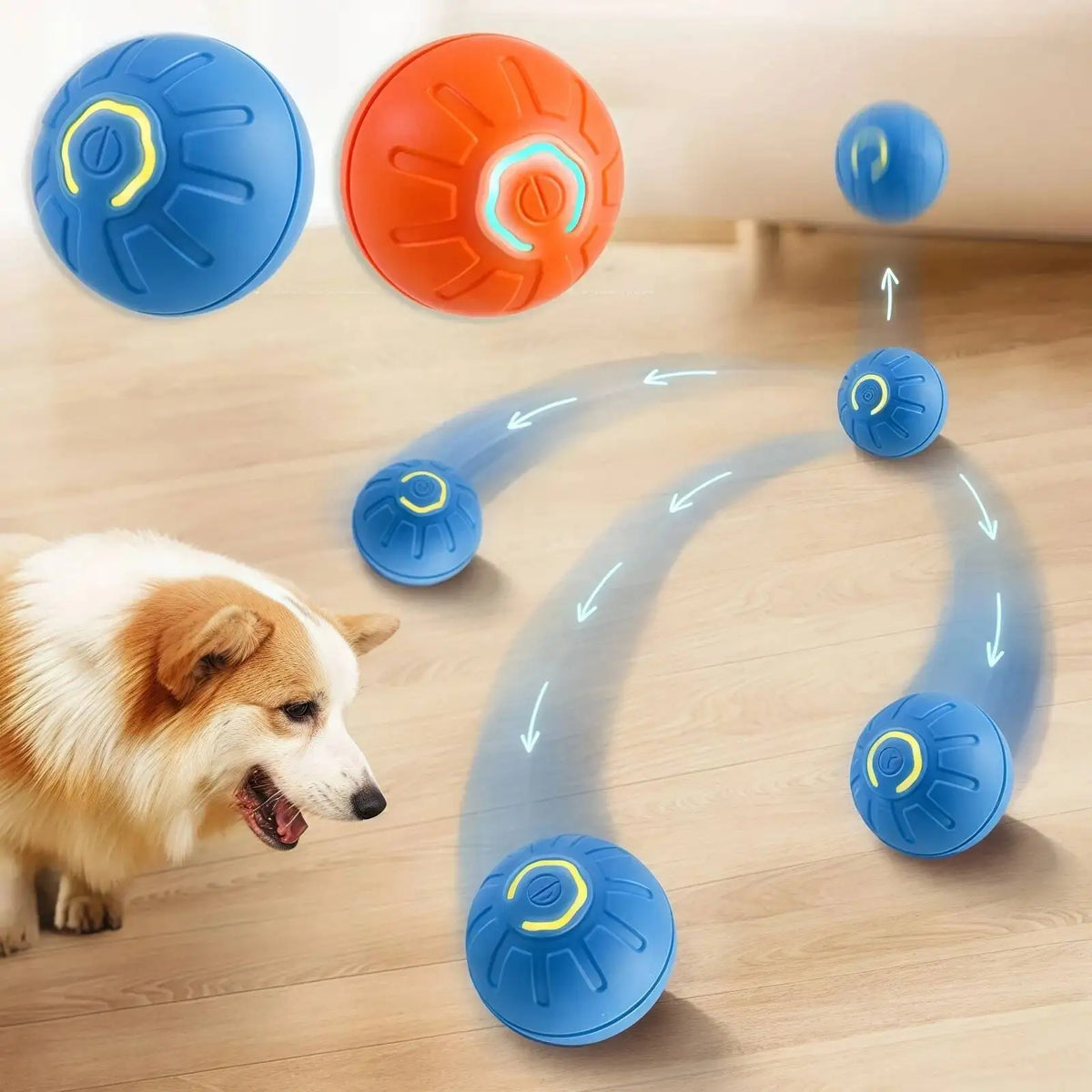 Smart Interactive Dog Toy Ball – USB Rechargeable Auto-Bouncing Pet Toy
