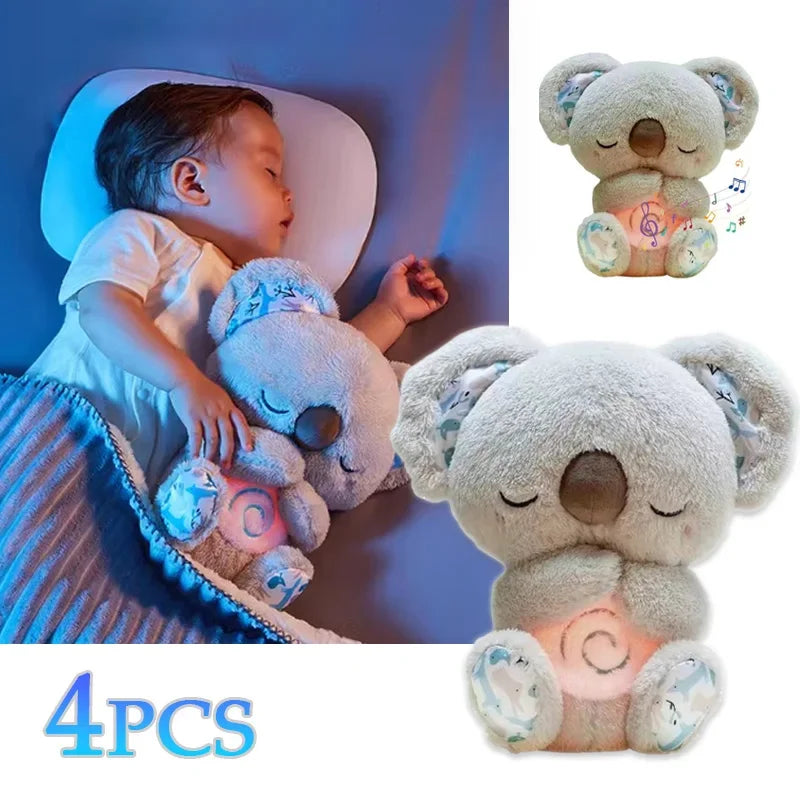 Breathing Koala Baby Sleep Soother – Plush Sound Machine with Music & Lights