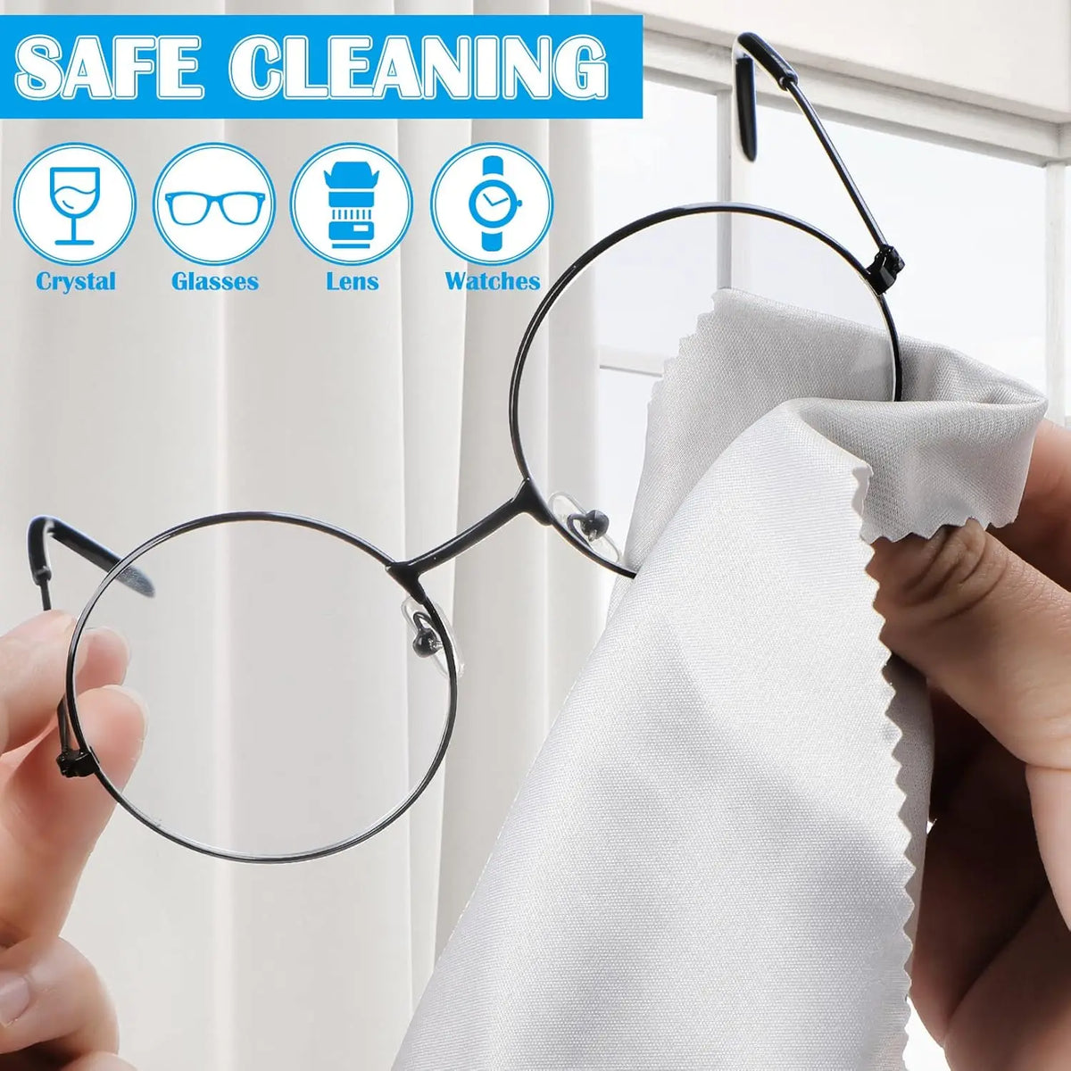 Microfiber Cleaning Cloths — Screen & Lens Wipes for Glasses, Phones, Laptops & Cameras