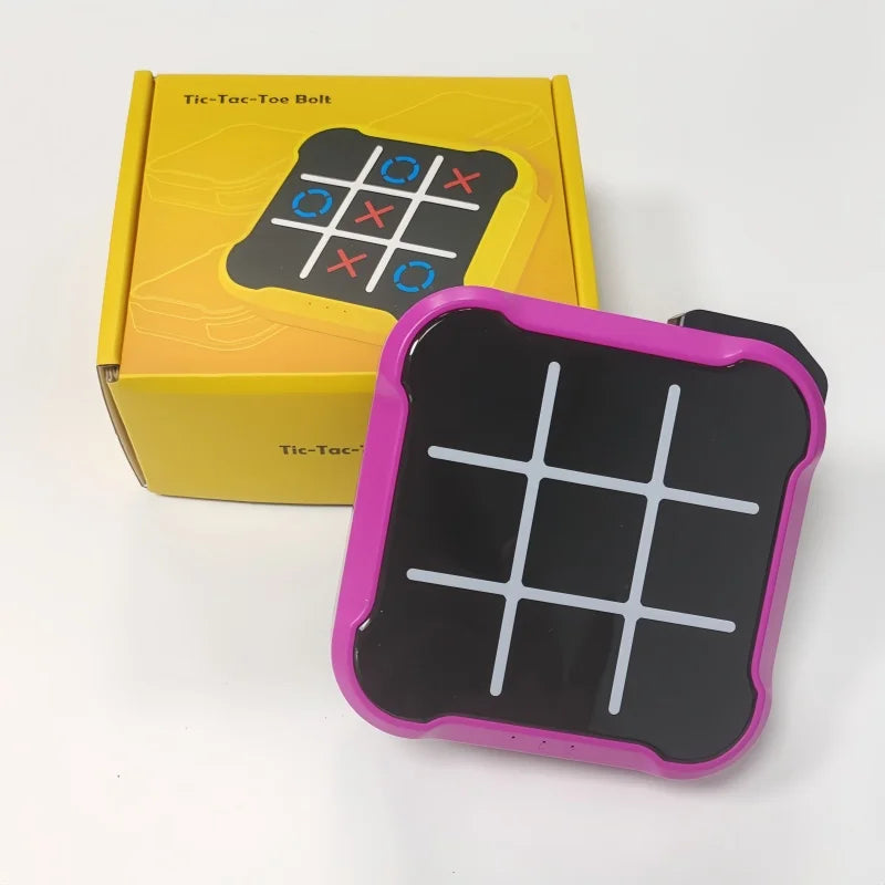 Electronic Tic-Tac-Toe Puzzle Game – Portable Montessori Strategy Toy for Kids & Adults