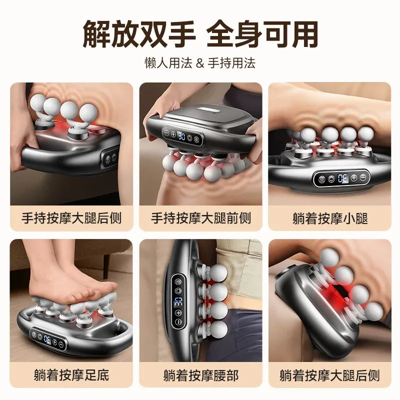 Electric Fascia Massage Gun – Deep Tissue Muscle Relief with Up to 16 Heads & 30 Speeds