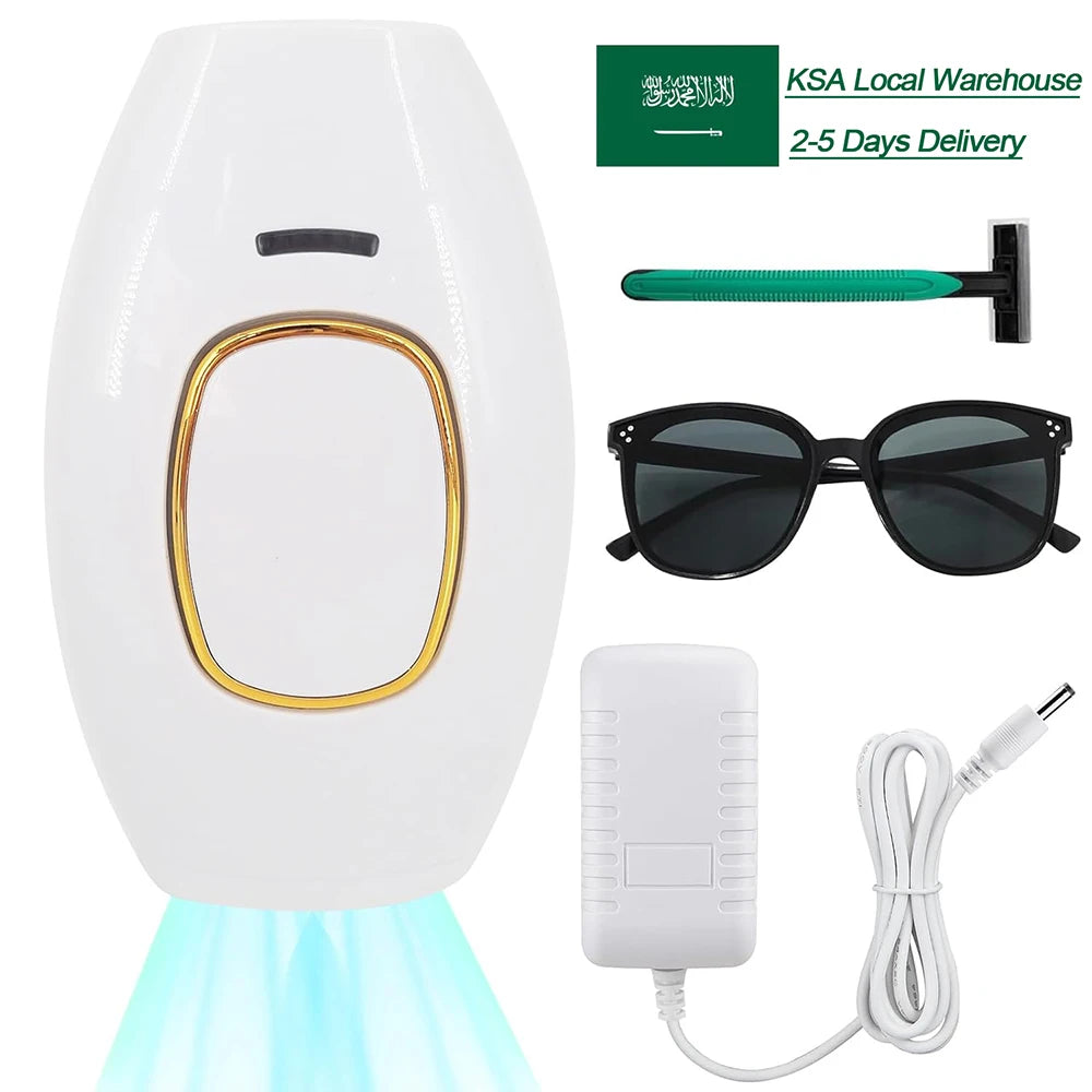 IPL Hair Removal Device – Painless Permanent At-Home Hair Removal for Face & Body