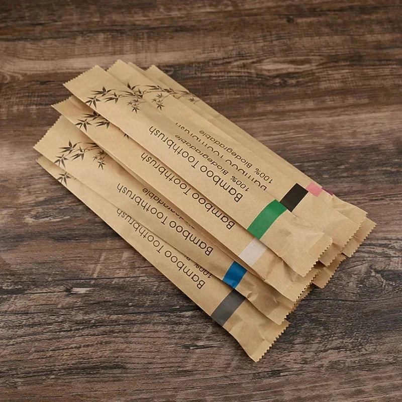 Natural Bamboo Toothbrush – Eco-Friendly Soft Bristle Oral Care (1 or 3 Pack)