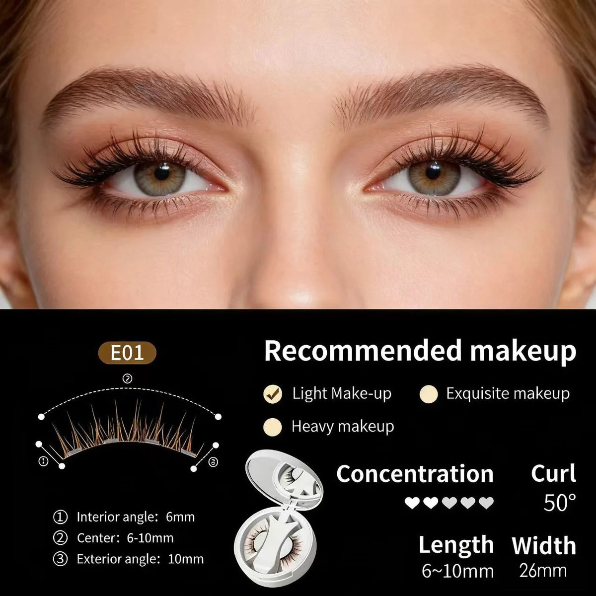 3D Fluffy Magnetic Lashes Kit – No-Glue Reusable False Eyelashes in Black & Brown