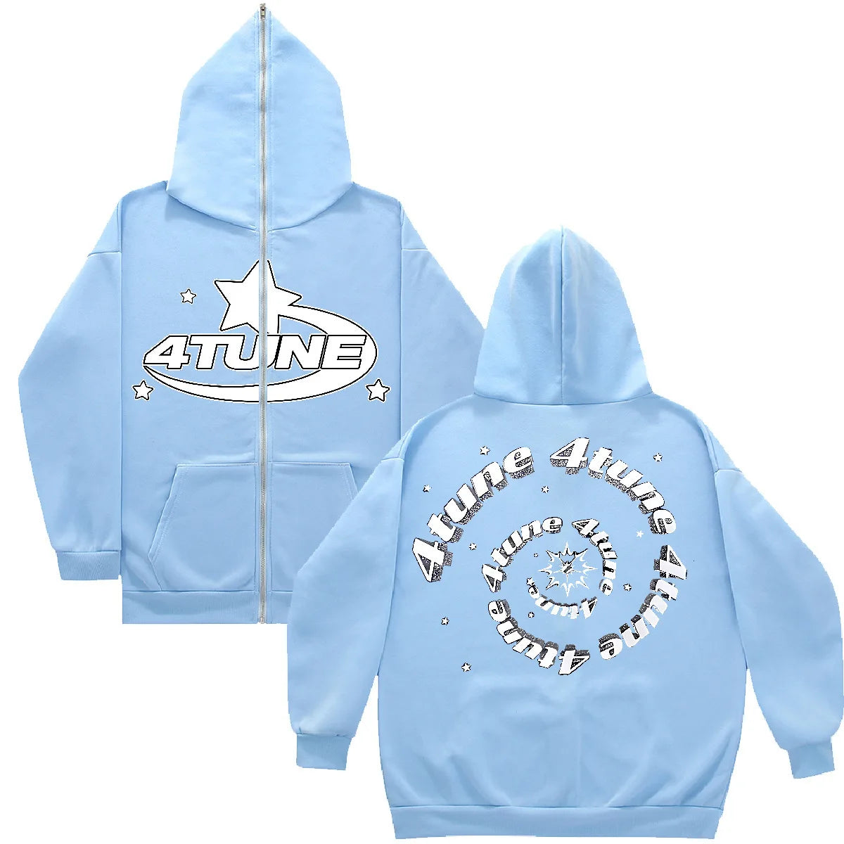 Star Letter Printed Hoodies