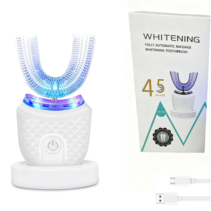 360° U-Shape Sonic Electric Toothbrush – Automatic Deep Clean with 3 Modes