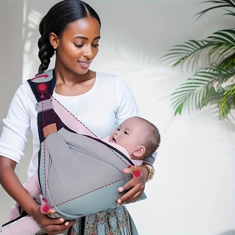 Adjustable One Shoulder Carrier Portable Carrier Sling Lightweight Breathable Mesh Hip Carrier for Infant for Newborn To Toddler