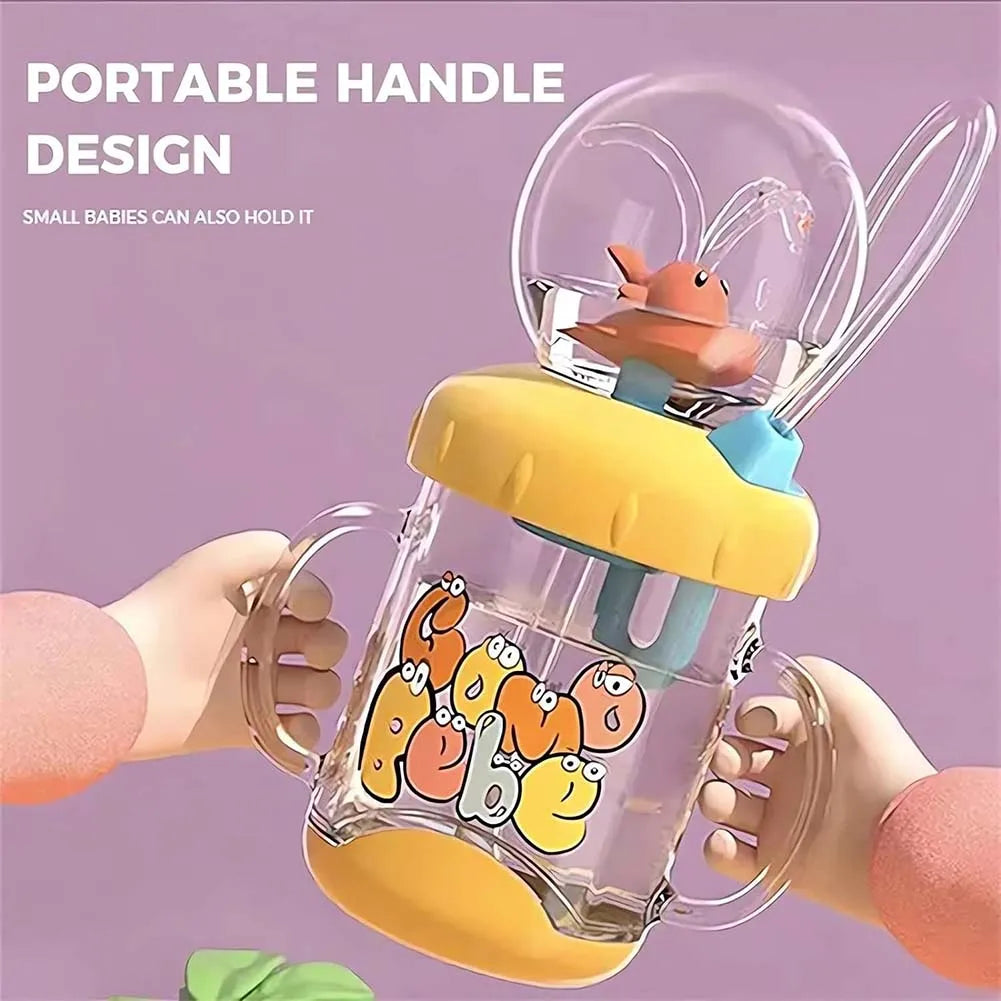 Whale Fountain Tumbler Leak Proof Drinking Cup With Whale Squirt Adjustable Straps For Kids Boys Girls