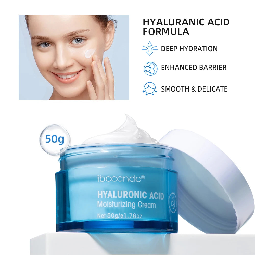 Hyaluronic Acid Hydro Boost Face Moisturizer – Oil-Free Water Gel or Cream for Dry Skin