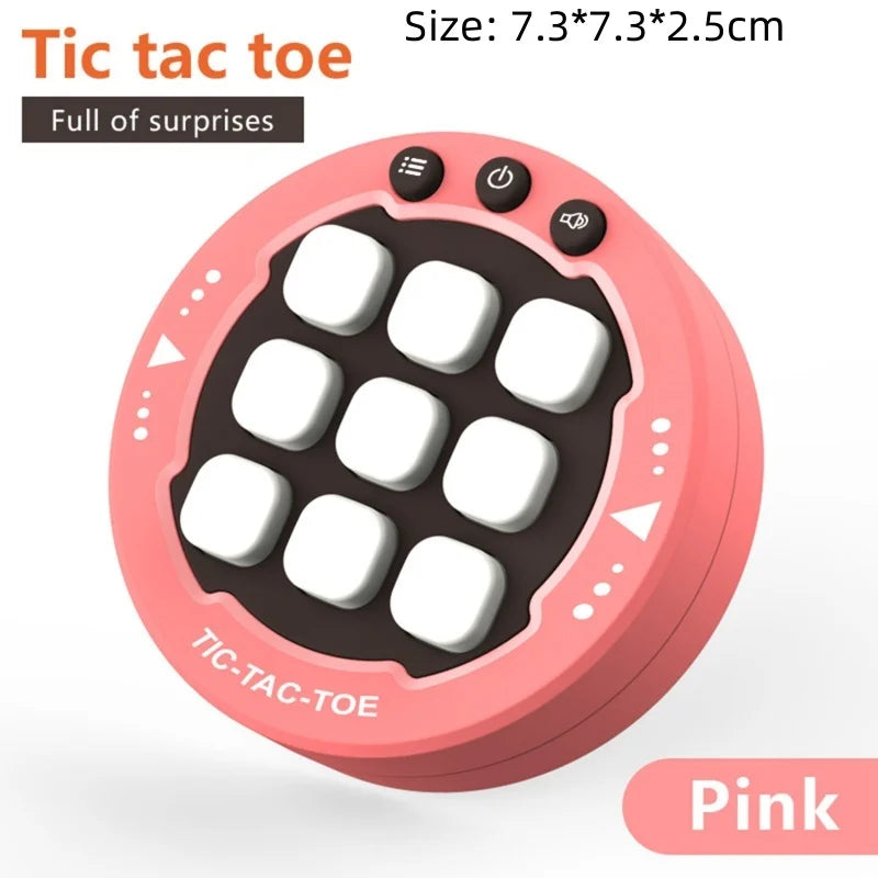 Electronic Tic-Tac-Toe Puzzle Game – Portable Montessori Strategy Toy for Kids & Adults
