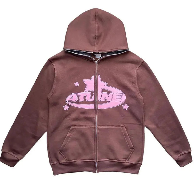 Star Letter Printed Hoodies