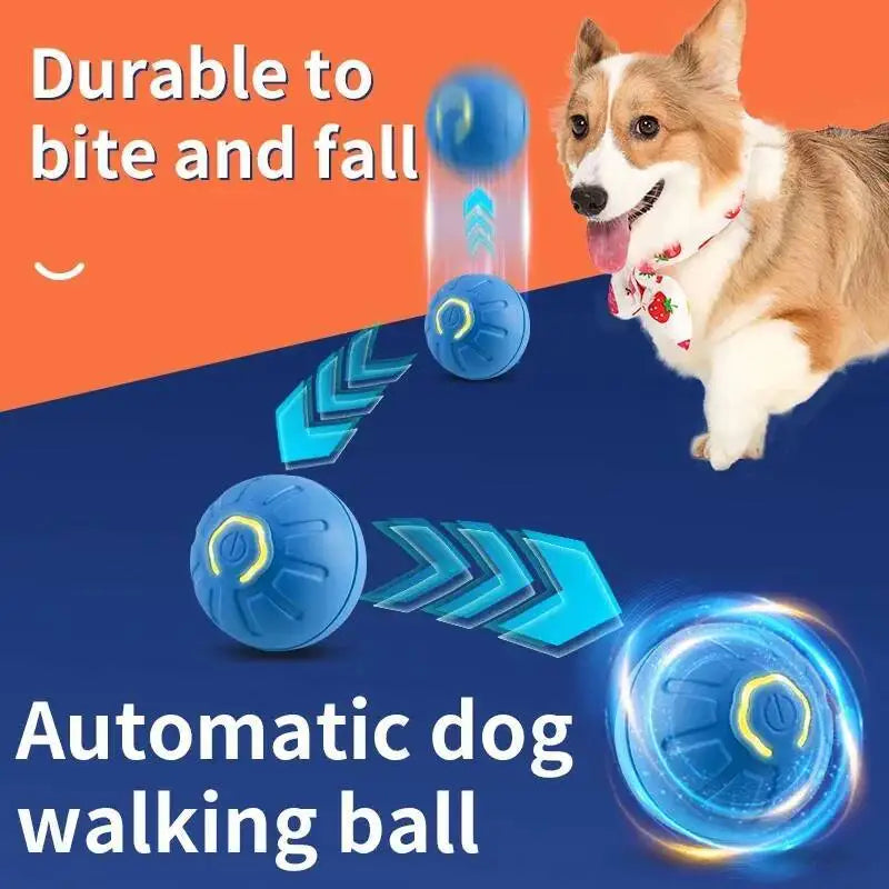 Smart Interactive Dog Toy Ball – USB Rechargeable Auto-Bouncing Pet Toy
