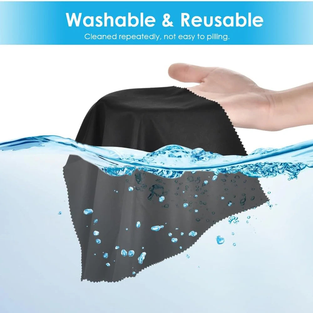Microfiber Cleaning Cloths — Screen & Lens Wipes for Glasses, Phones, Laptops & Cameras