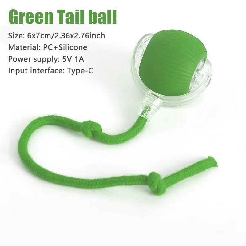 Smart Cat Toy – Rechargeable Rolling Ball with Mouse Tail