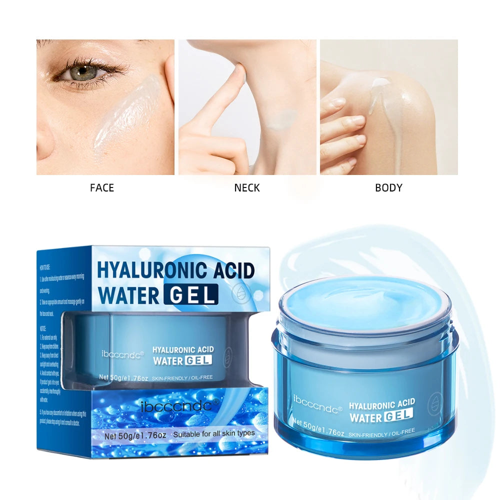 Hyaluronic Acid Hydro Boost Face Moisturizer – Oil-Free Water Gel or Cream for Dry Skin