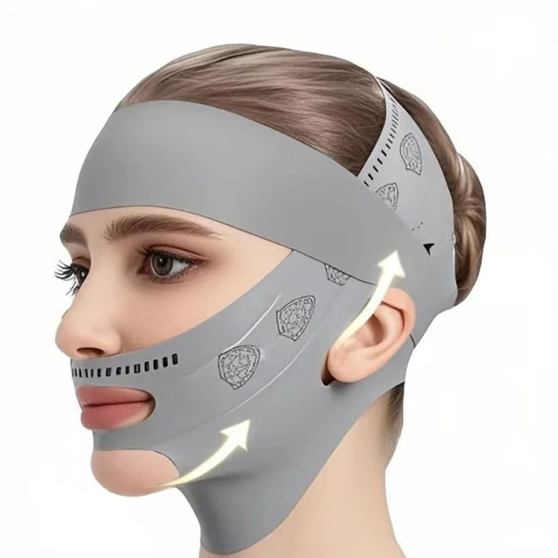 V-Line Face Sculpting Set – Lymphatic Lifting Bandage & Massage Brush for Jawline & Double Chin