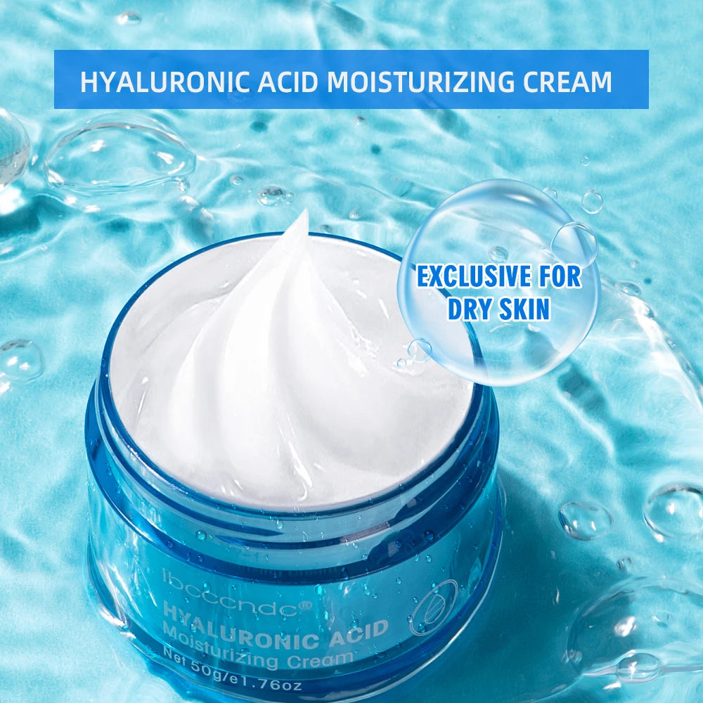 Hyaluronic Acid Hydro Boost Face Moisturizer – Oil-Free Water Gel or Cream for Dry Skin