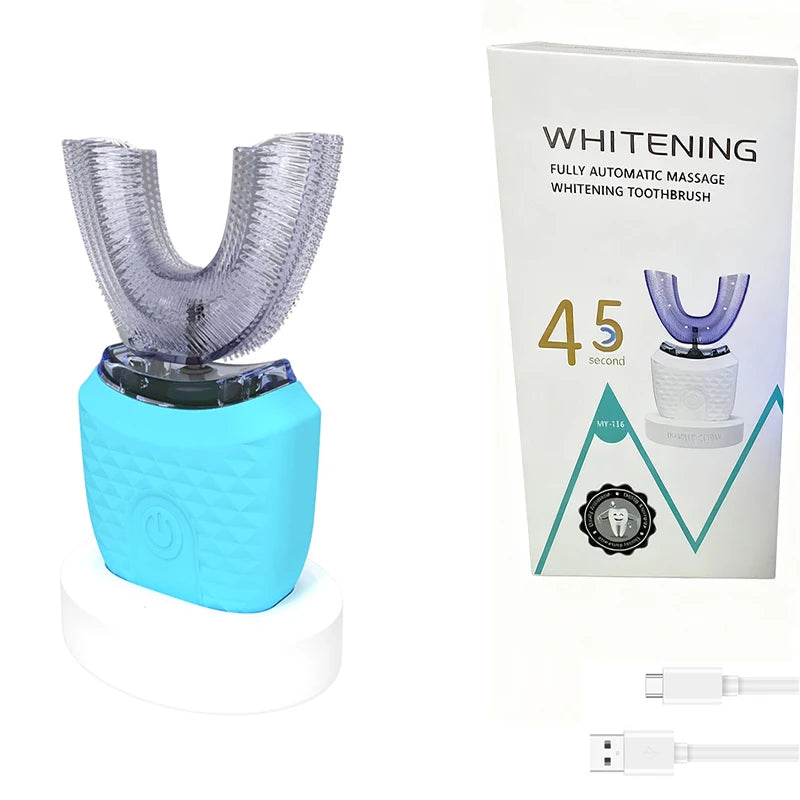 360° U-Shape Sonic Electric Toothbrush – Automatic Deep Clean with 3 Modes