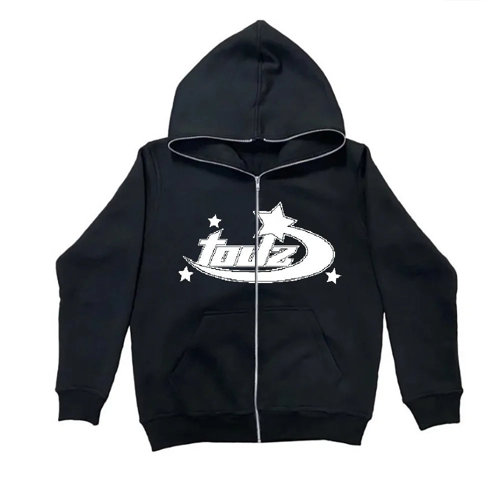 Star Letter Printed Hoodies