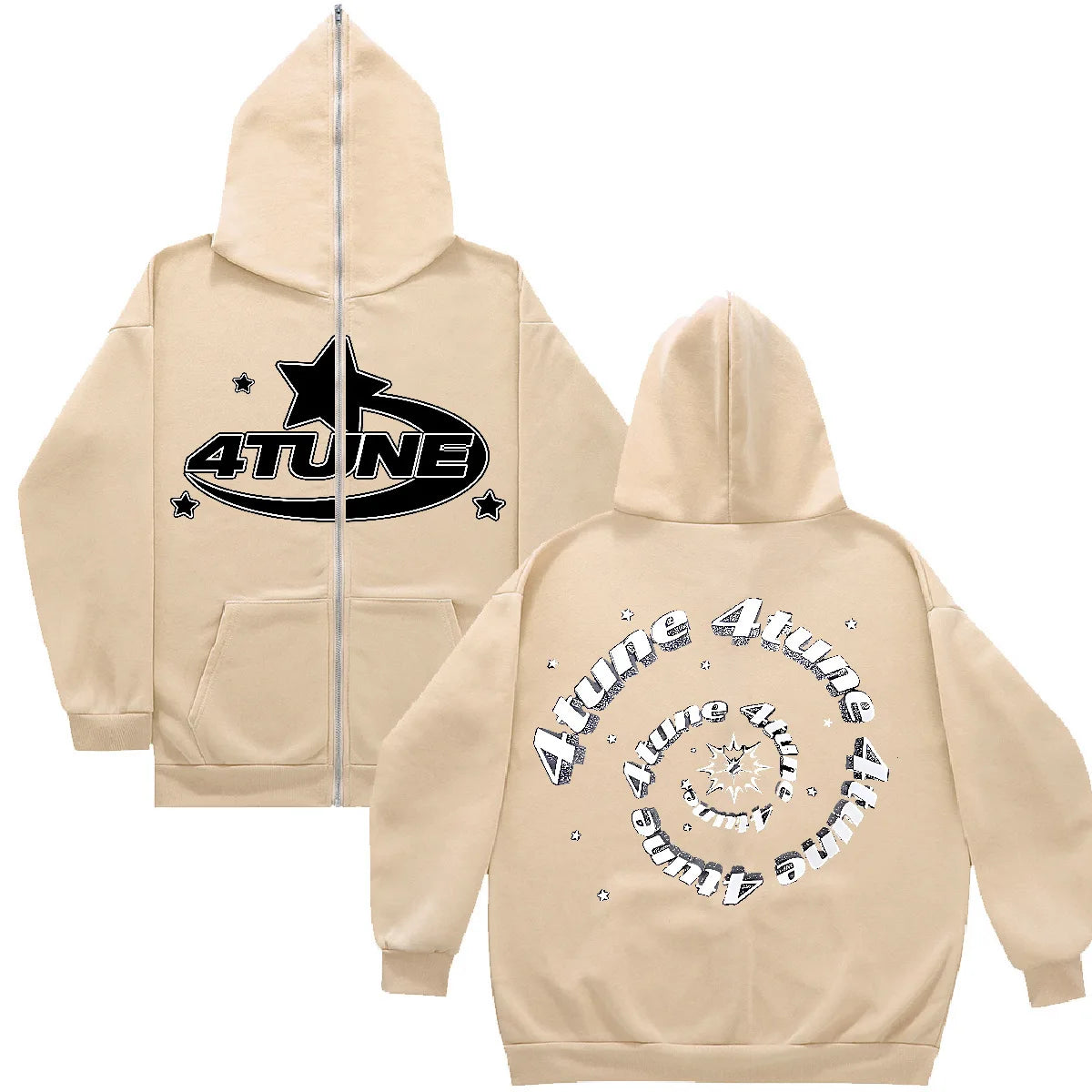 Star Letter Printed Hoodies
