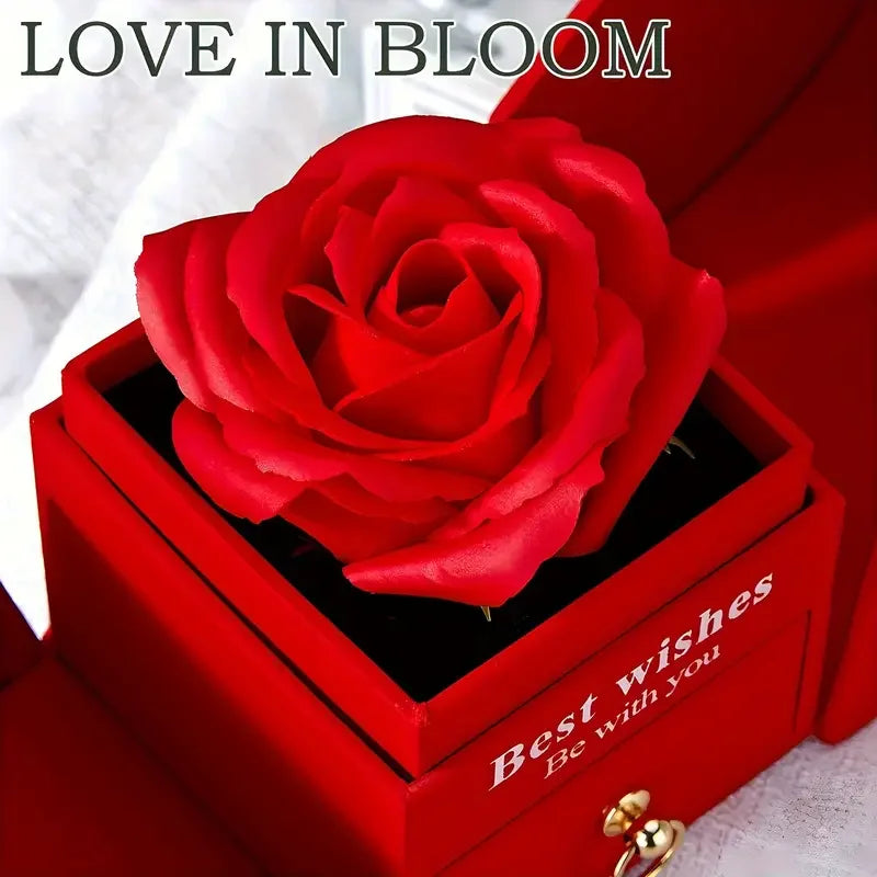 Luxury Rose Jewelry Box – Eternal Flower Gift for Valentine’s Day & Mother’s Day
