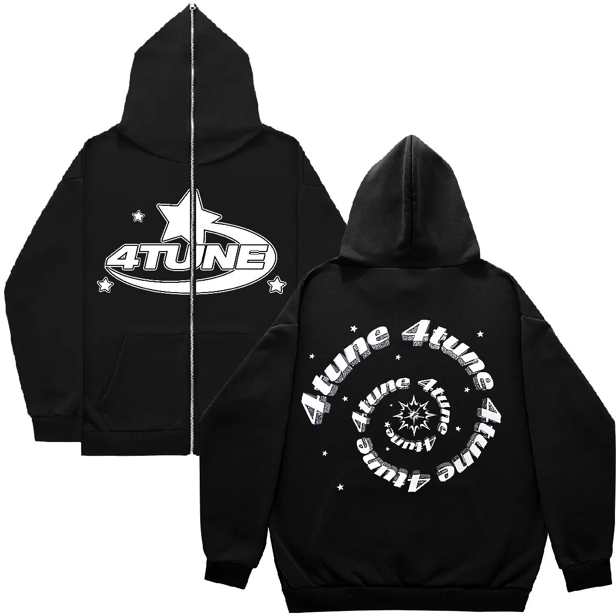 Star Letter Printed Hoodies